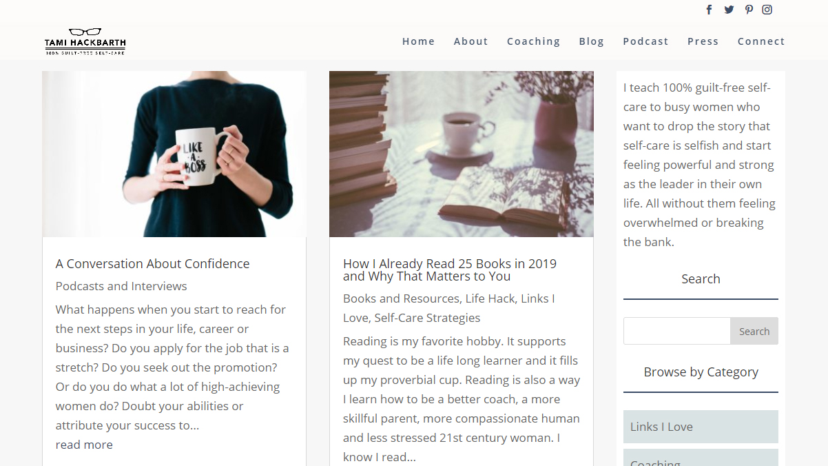 Tami H. Coach Website